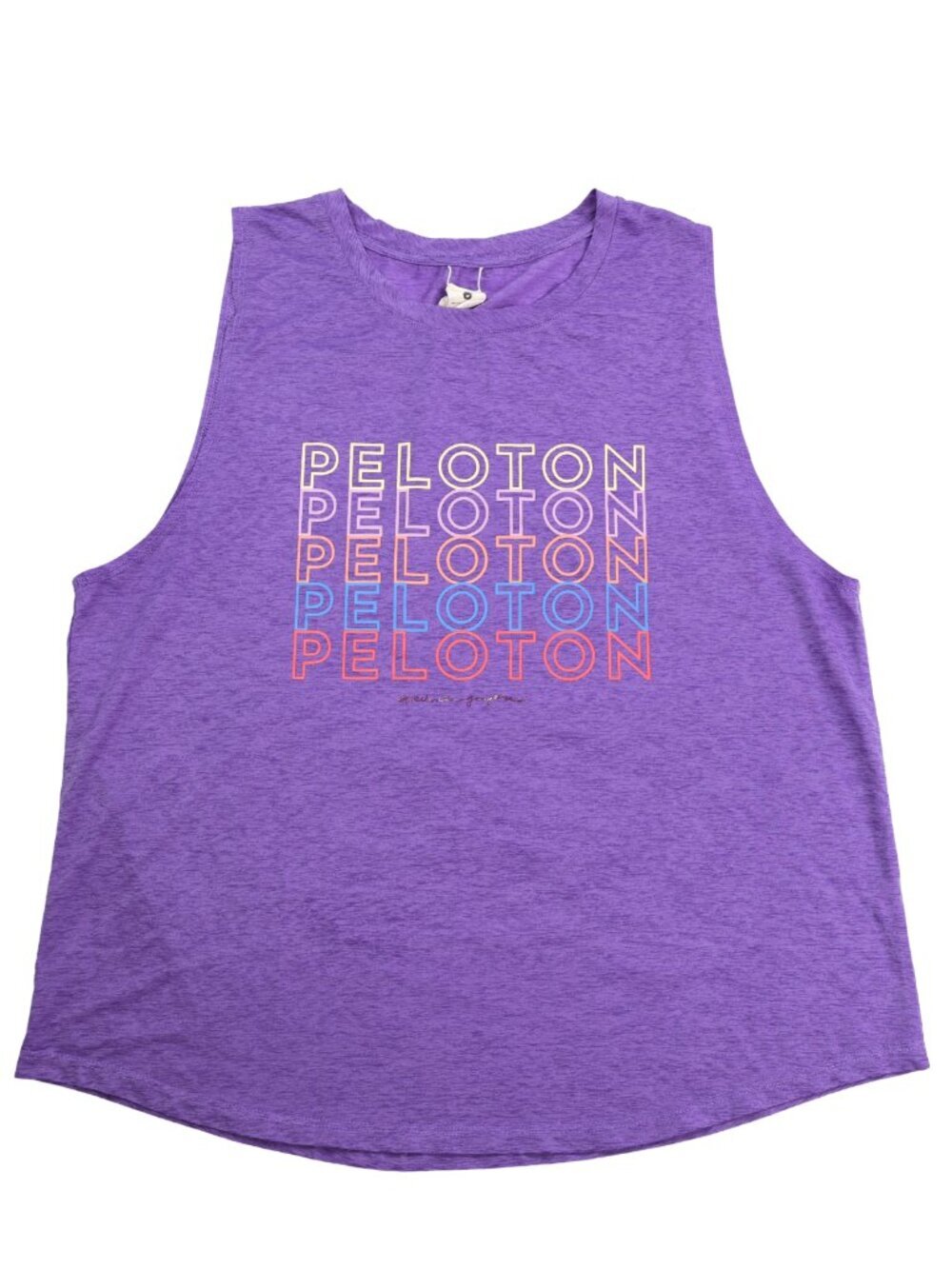 Spiritual Gangster Peloton Graphic Muscle Tank Purple XL Workout Top